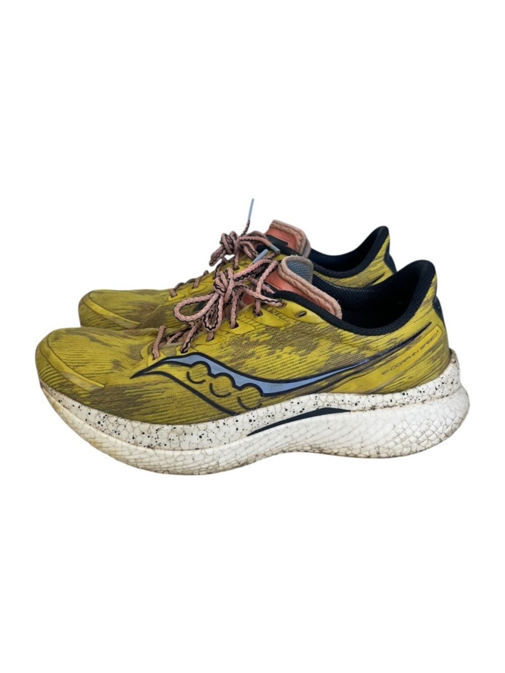 Saucony Mens Endorphin Speed 3 Sulphur Yellow Running Shoes Size 10 As Is Read